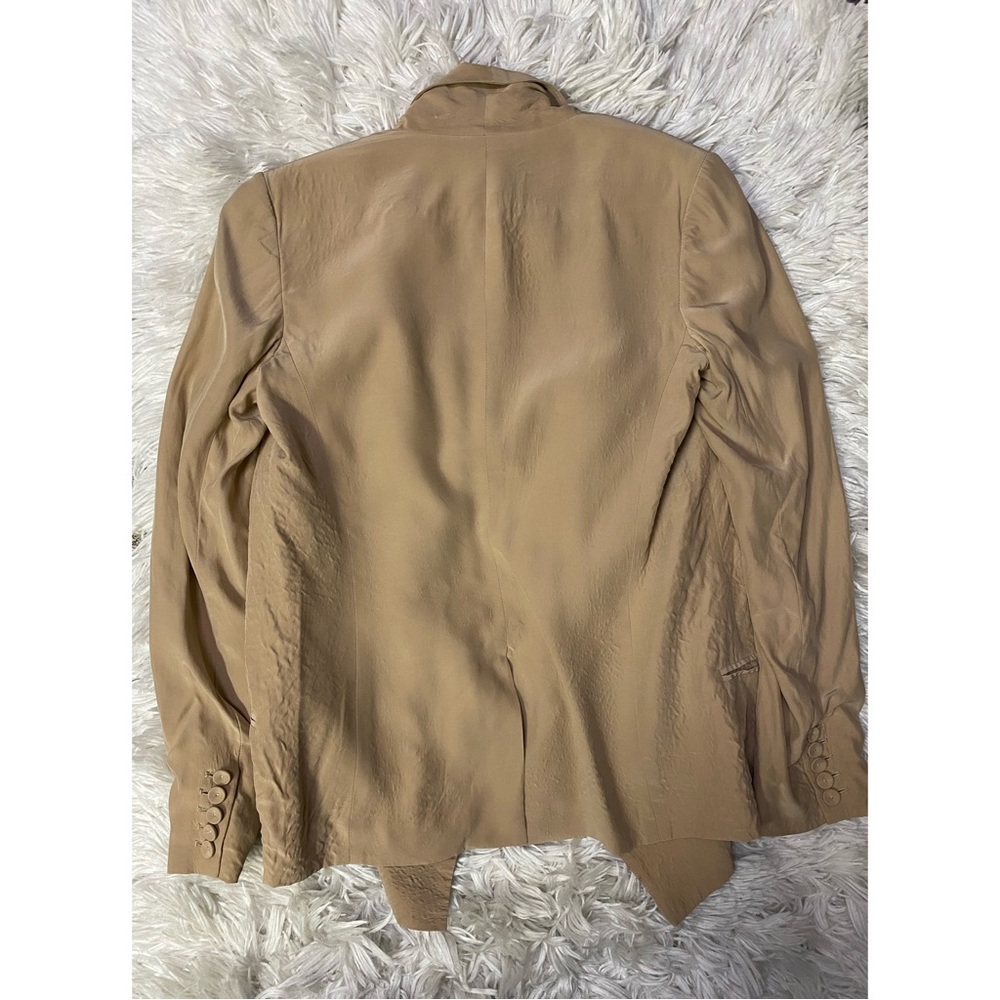 Haute Hippie 100% Silk Beige Rose Cream Blazer - Picture 7 of 8